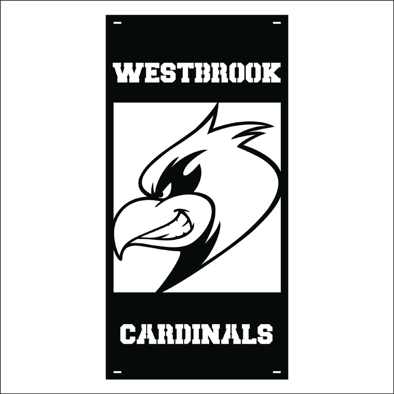 Load image into Gallery viewer, M143 Mascot Cardinals - Metal Pole Banner