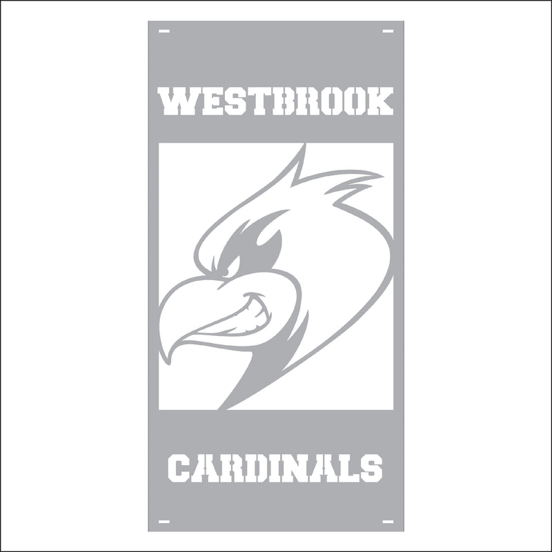 Load image into Gallery viewer, M143 Mascot Cardinals - Metal Pole Banner