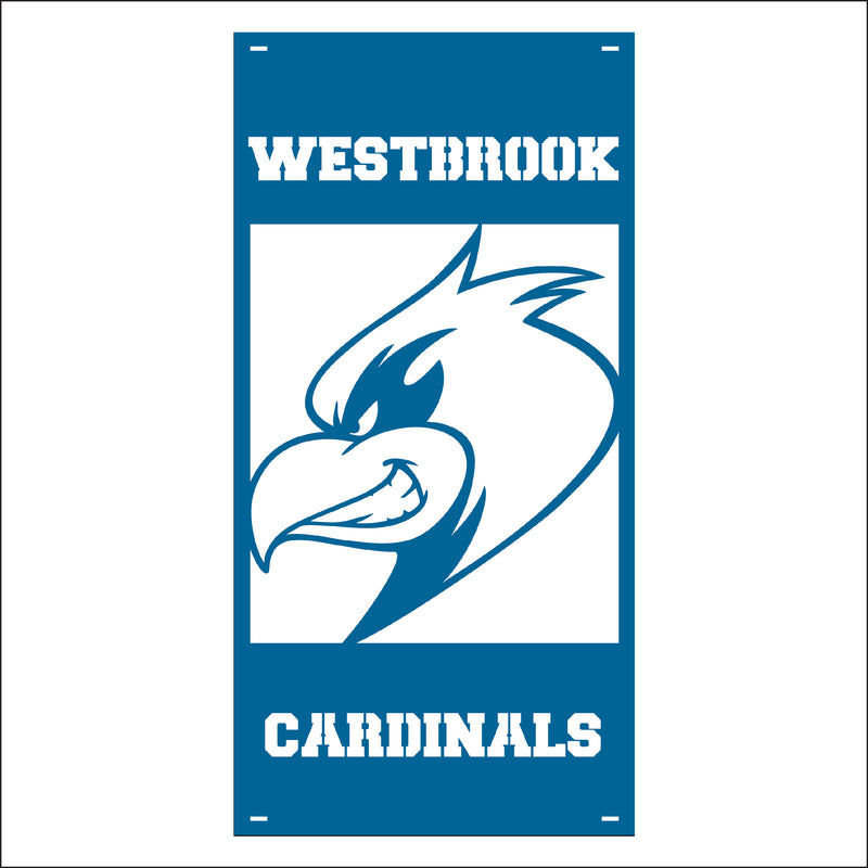Load image into Gallery viewer, M143 Mascot Cardinals - Metal Pole Banner