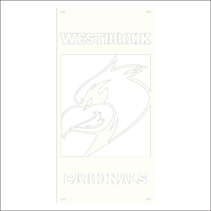 Load image into Gallery viewer, M143 Mascot Cardinals - Metal Pole Banner