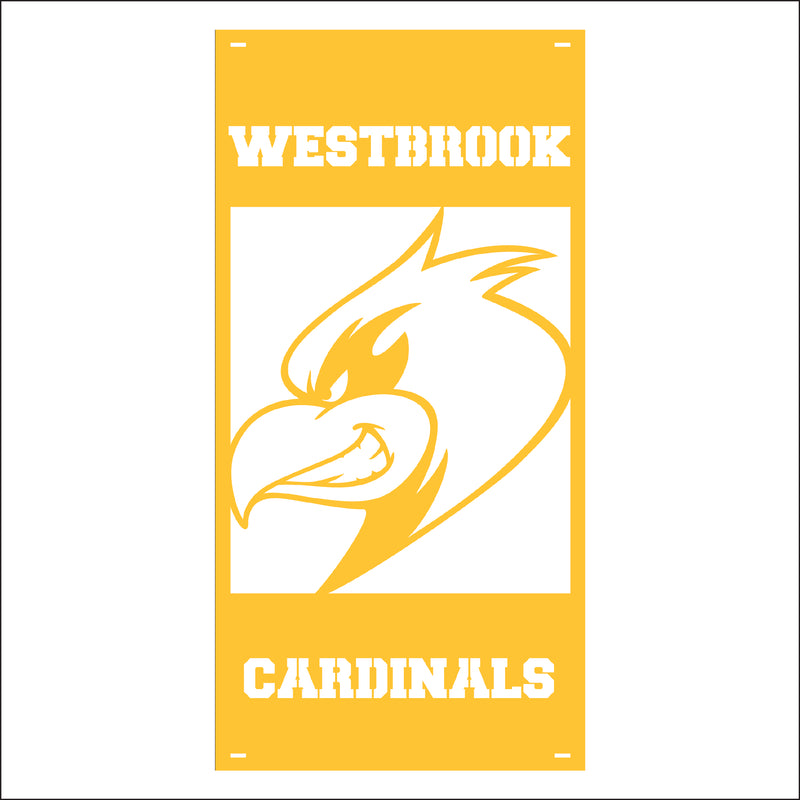 Load image into Gallery viewer, M143 Mascot Cardinals - Metal Pole Banner
