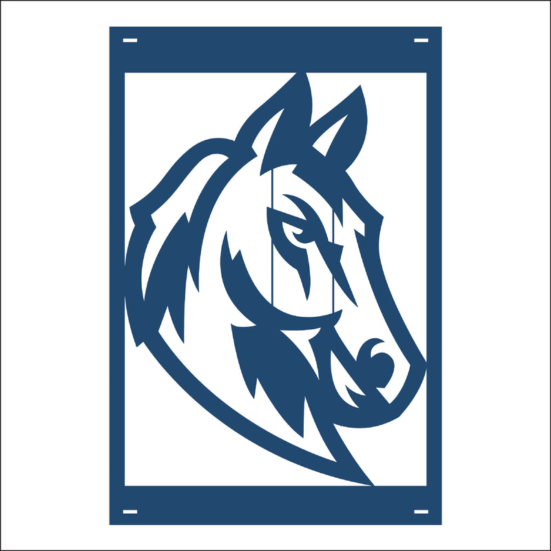 Load image into Gallery viewer, M144 Mascot Mustangs - Metal Pole Banner
