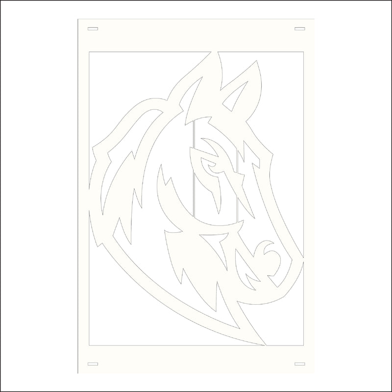 Load image into Gallery viewer, M144 Mascot Mustangs - Metal Pole Banner