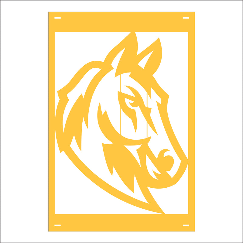 Load image into Gallery viewer, M144 Mascot Mustangs - Metal Pole Banner