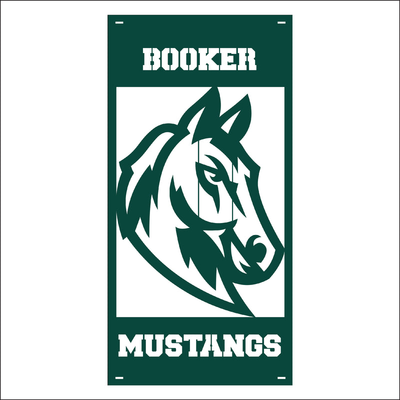 Load image into Gallery viewer, M144 Mascot Mustangs - Metal Pole Banner