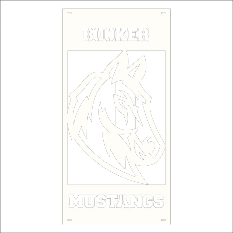 Load image into Gallery viewer, M144 Mascot Mustangs - Metal Pole Banner