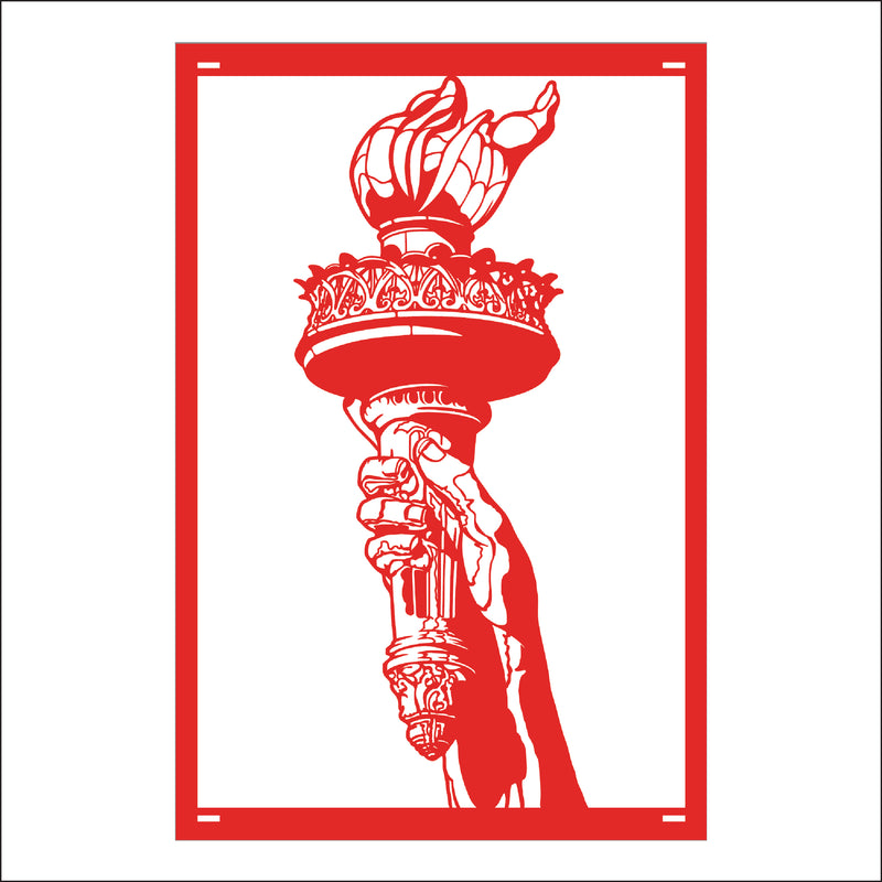 Load image into Gallery viewer, M148 Torch of Liberty - Metal Pole Banner