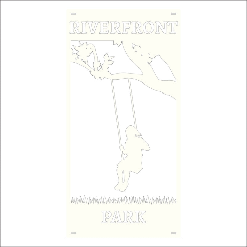 Load image into Gallery viewer, M150 Tree Swing - Metal Pole Banner