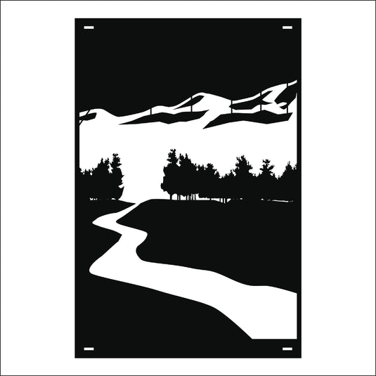 M152 Mountain River - Metal Pole Banner