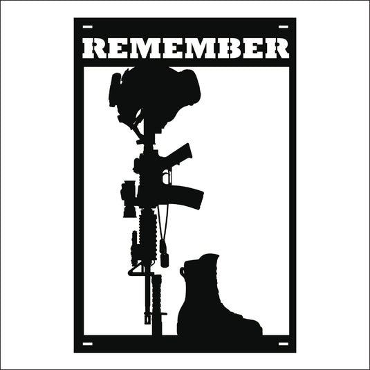 M153 Remember the Fallen - Metal Pole Banner