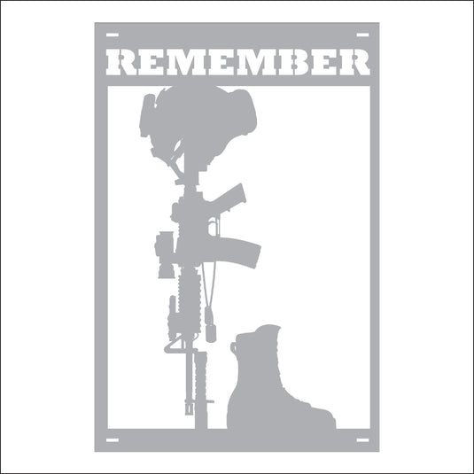 M153 Remember the Fallen - Metal Pole Banner