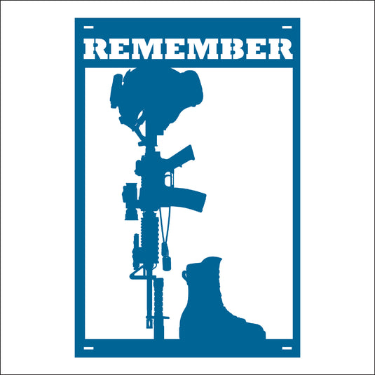 M153 Remember the Fallen - Metal Pole Banner