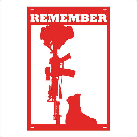 M153 Remember the Fallen - Metal Pole Banner