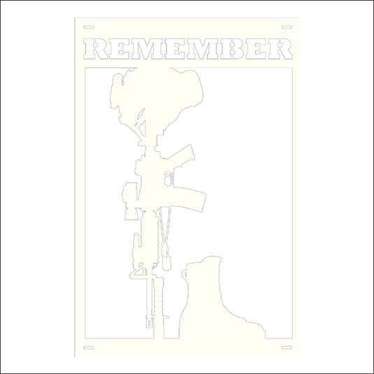 M153 Remember the Fallen - Metal Pole Banner