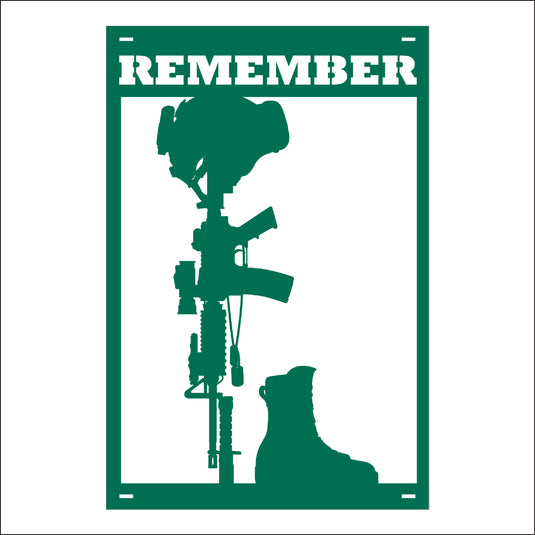 M153 Remember the Fallen - Metal Pole Banner