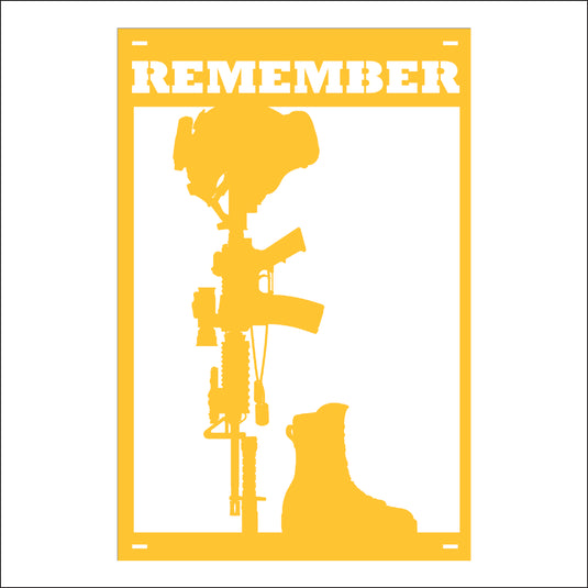 M153 Remember the Fallen - Metal Pole Banner