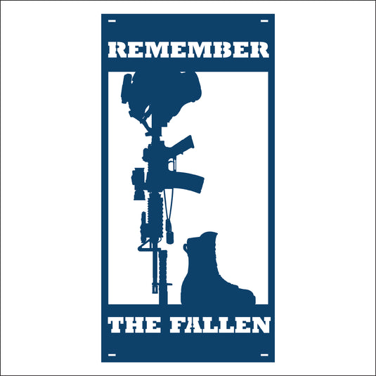 M153 Remember the Fallen - Metal Pole Banner