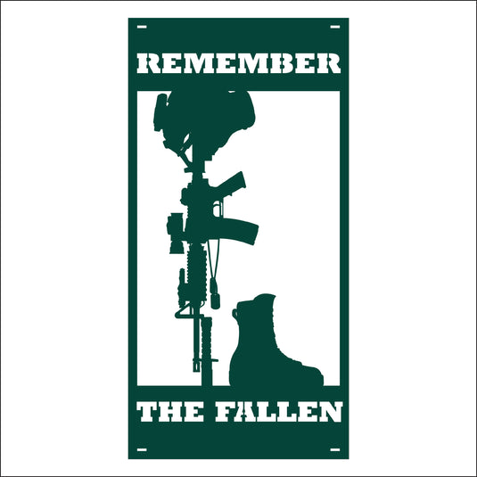 M153 Remember the Fallen - Metal Pole Banner