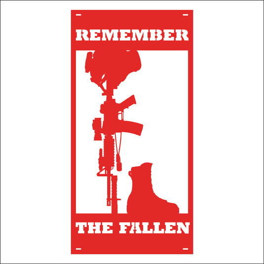 M153 Remember the Fallen - Metal Pole Banner