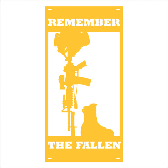 M153 Remember the Fallen - Metal Pole Banner