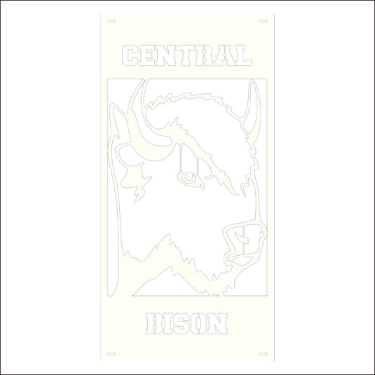 M155 Mascot Bison - Metal Pole Banner