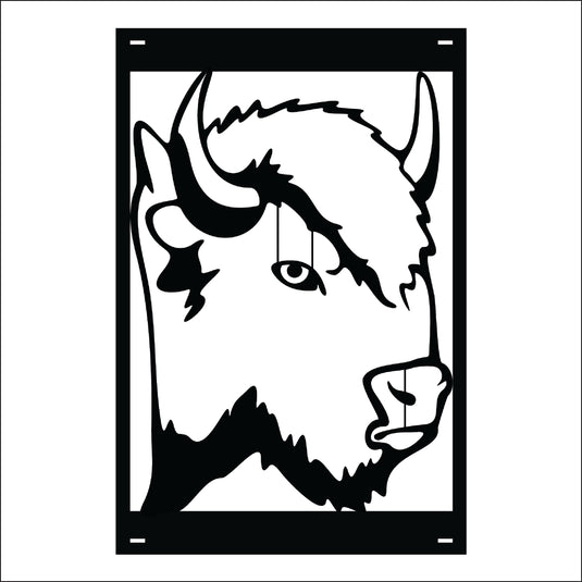 M155 Mascot Bison - Metal Pole Banner