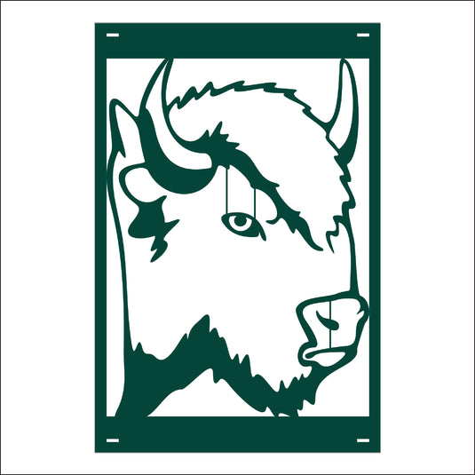 M155 Mascot Bison - Metal Pole Banner