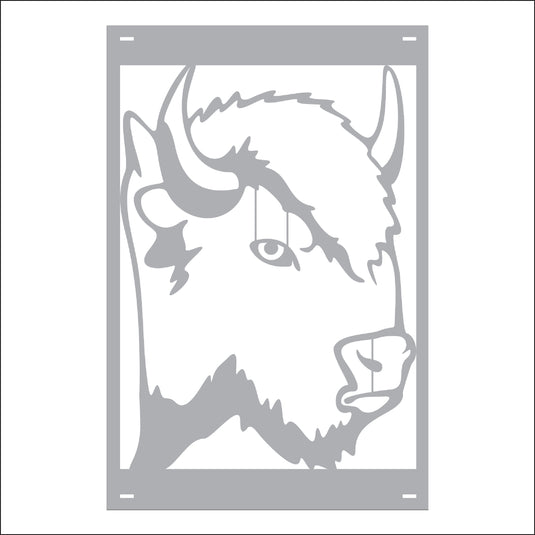 M155 Mascot Bison - Metal Pole Banner