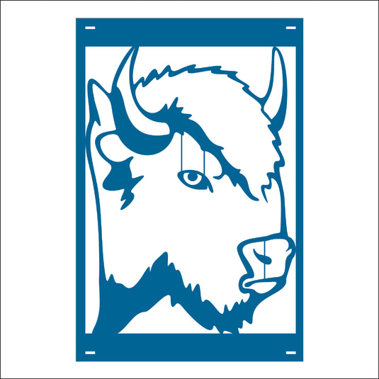 M155 Mascot Bison - Metal Pole Banner
