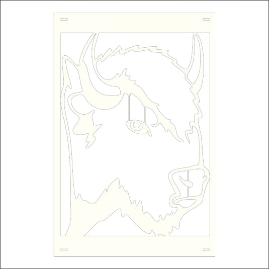 M155 Mascot Bison - Metal Pole Banner