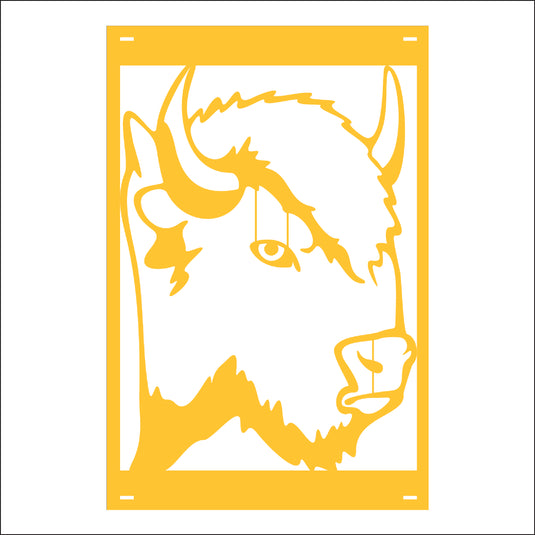 M155 Mascot Bison - Metal Pole Banner