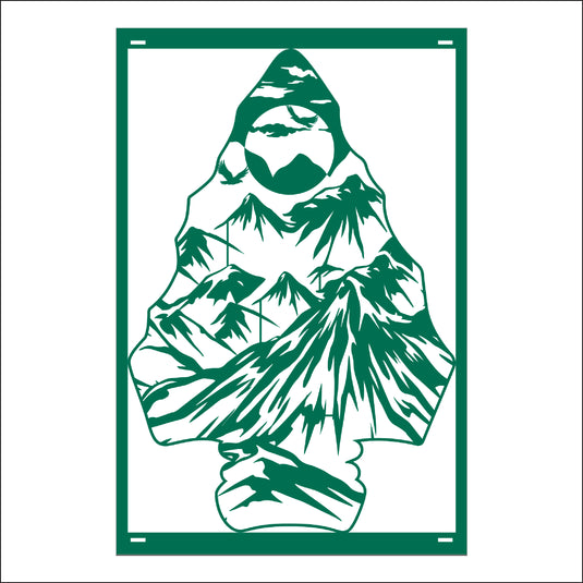 M156 Arrow Head Mountain - Metal Pole Banner