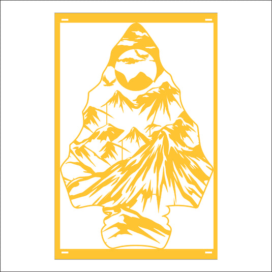 M156 Arrow Head Mountain - Metal Pole Banner