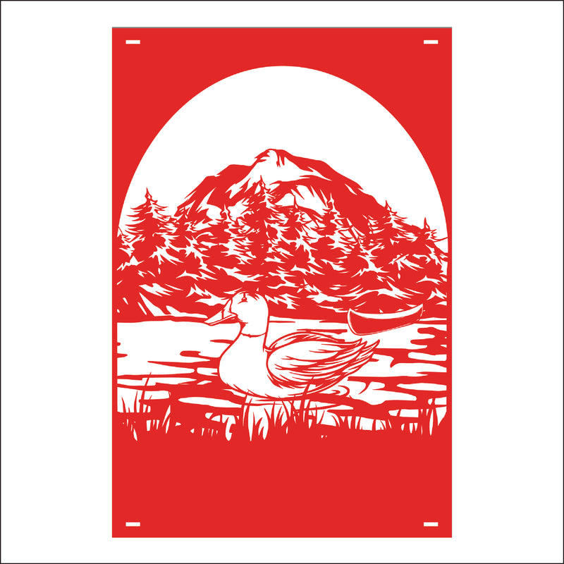 Load image into Gallery viewer, M157 Duck on Water - Metal Pole Banner