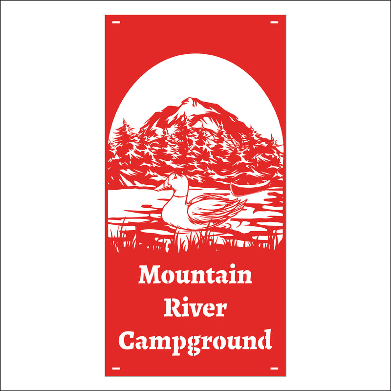 Load image into Gallery viewer, M157 Duck on Water - Metal Pole Banner