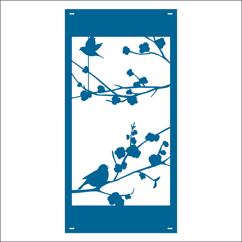 Load image into Gallery viewer, M162 Birds on Branch - Metal Pole Banner