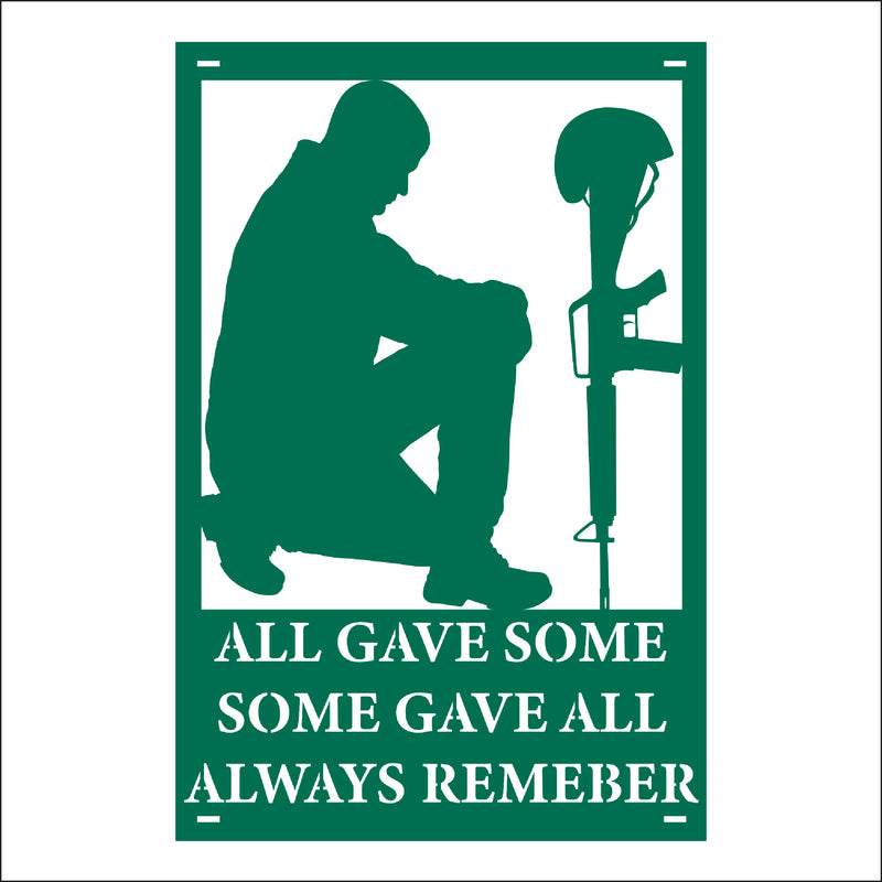 Load image into Gallery viewer, M165 Some Gave All - Metal Pole Banner