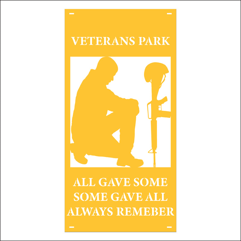 Load image into Gallery viewer, M165 Some Gave All - Metal Pole Banner