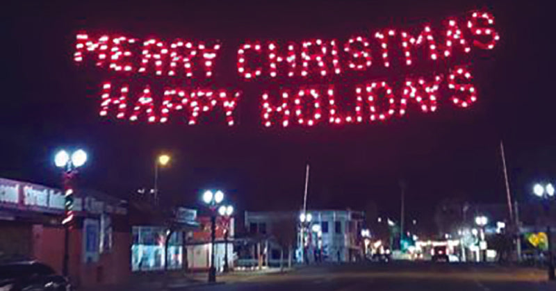 Load image into Gallery viewer, Merry Christmas Over the Street Christmas Decoration