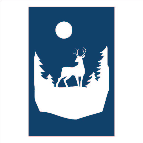 Load image into Gallery viewer, M108 Deer in the Woods - Metal Pole Banner