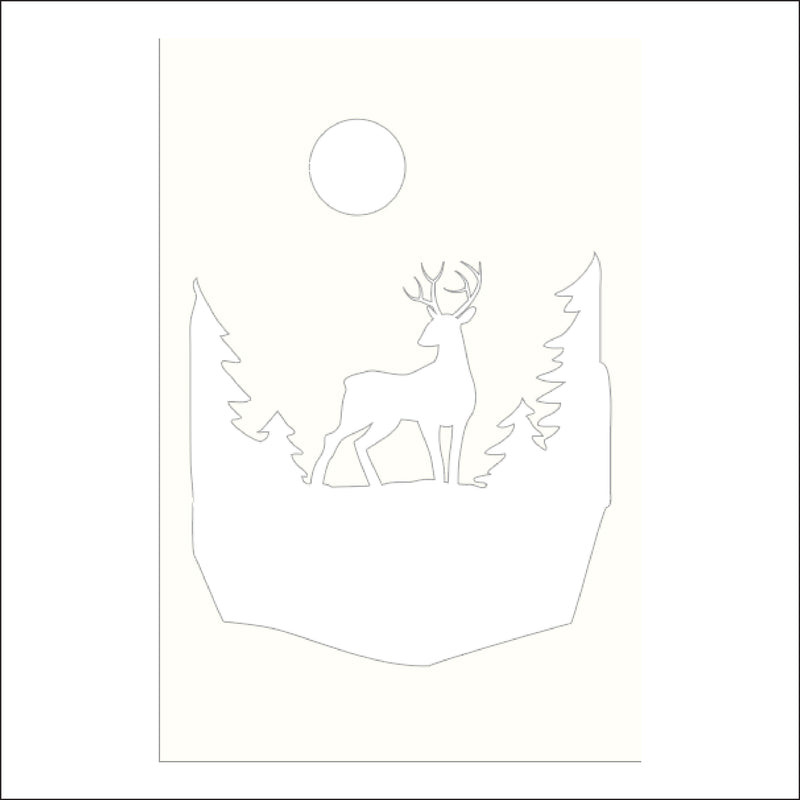 Load image into Gallery viewer, M108 Deer in the Woods - Metal Pole Banner