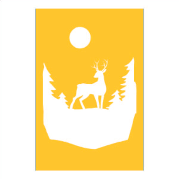 Load image into Gallery viewer, M108 Deer in the Woods - Metal Pole Banner