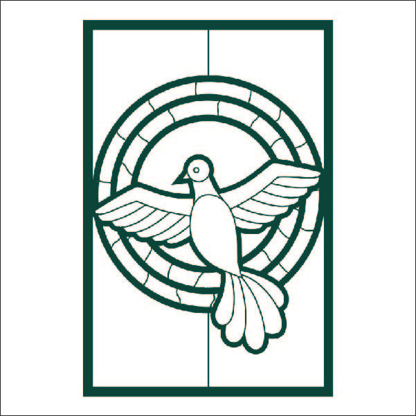 Load image into Gallery viewer, M106 Stained Glass Dove - Metal Pole Banner