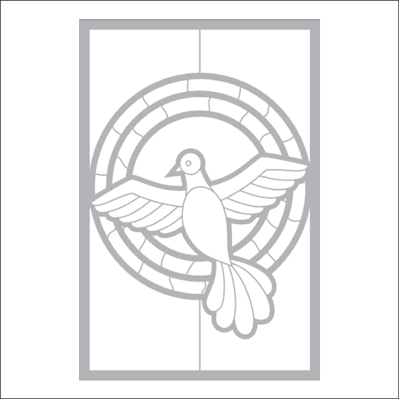 Load image into Gallery viewer, M106 Stained Glass Dove - Metal Pole Banner