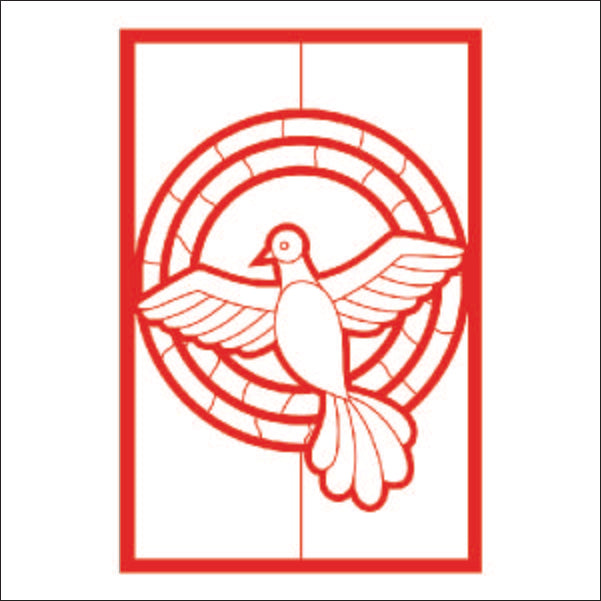 Load image into Gallery viewer, M106 Stained Glass Dove - Metal Pole Banner