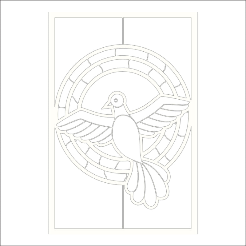 Load image into Gallery viewer, M106 Stained Glass Dove - Metal Pole Banner