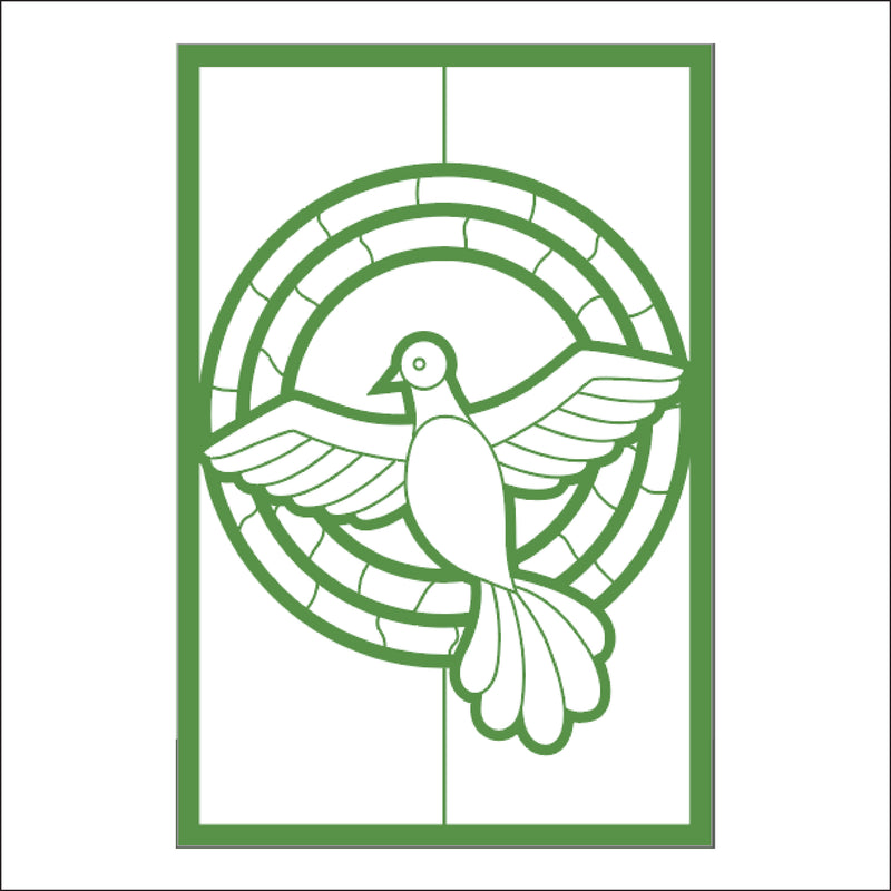 Load image into Gallery viewer, M106 Stained Glass Dove - Metal Pole Banner