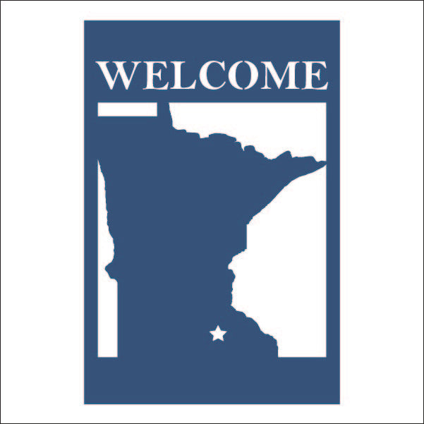 Load image into Gallery viewer, M104 Welcome to Our State - Metal Pole Banner