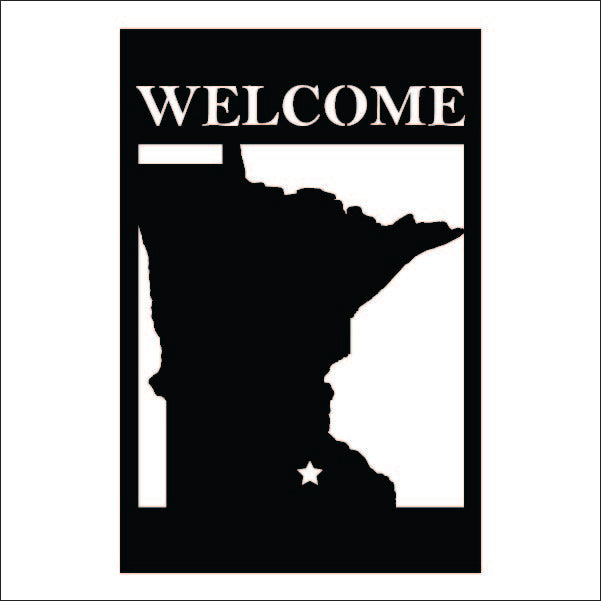 Load image into Gallery viewer, M104 Welcome to Our State - Metal Pole Banner