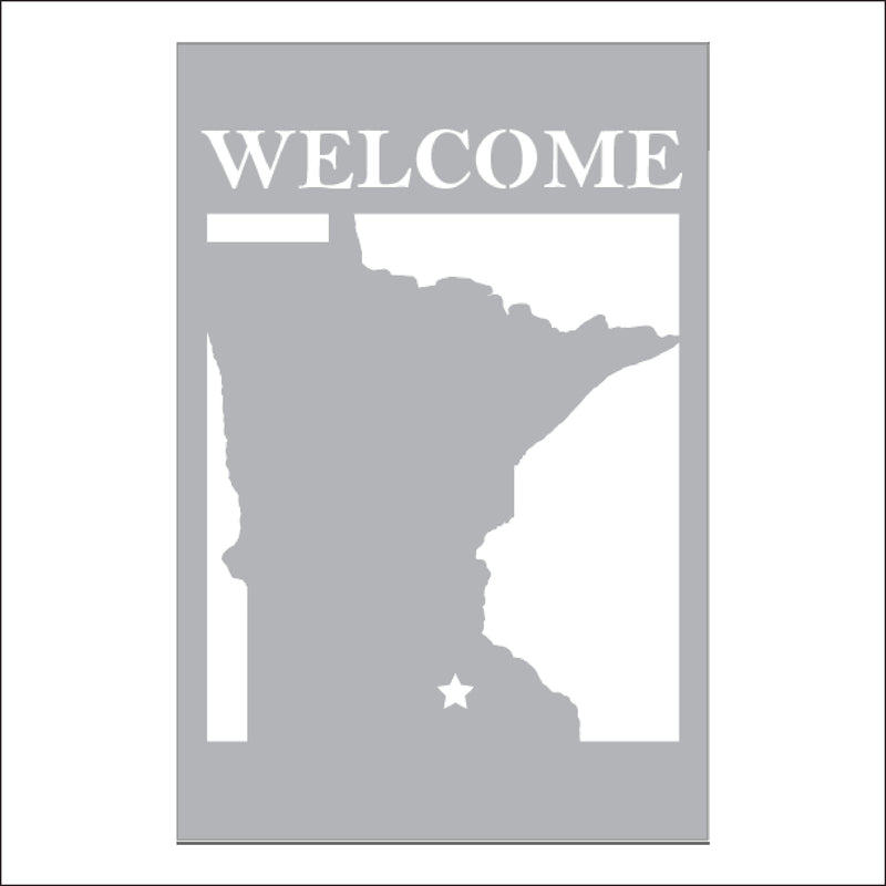Load image into Gallery viewer, M104 Welcome to Our State - Metal Pole Banner